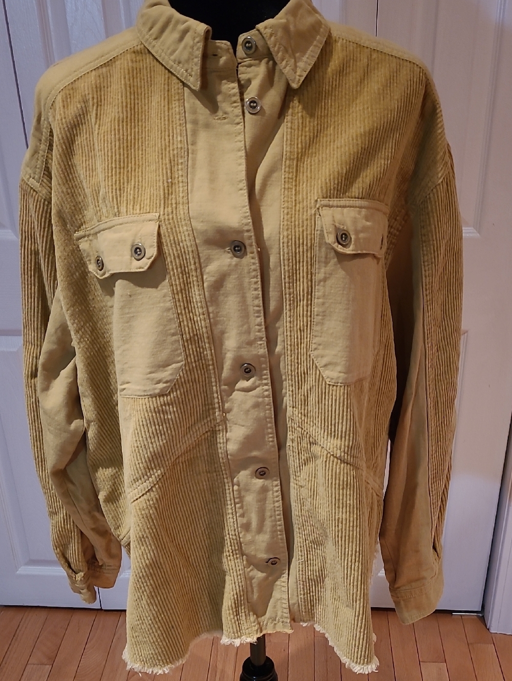 Thread & Supply Corduroy Shirt Jacket in Green